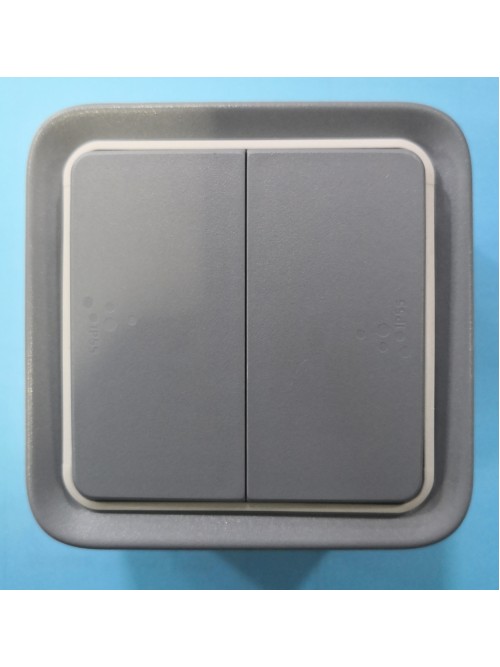 Legrand Plexo Weatherproof 2G2W Switch (69715)