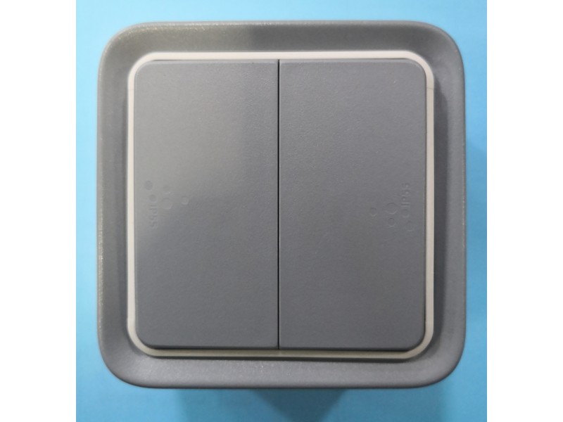 Legrand Plexo Weatherproof 2G2W Switch (69715)