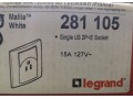Legrand Mallia US 2P+E 1G 15A-127V Switch Socket Outlet -White (281105) Legrand Mallia US 2P+E 1G 15A-127V Switch Socket Outlet -White (281105)