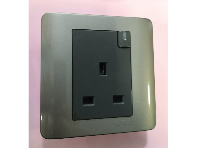 Schneider Zencelo 1G13A Switch Socketwith Noen -Silver Bronze (E8415N_SZ_G2)