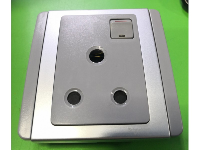 Schneider Neo 1G15A Switch Socket -Grey (E3015_15_EBGS_G2)