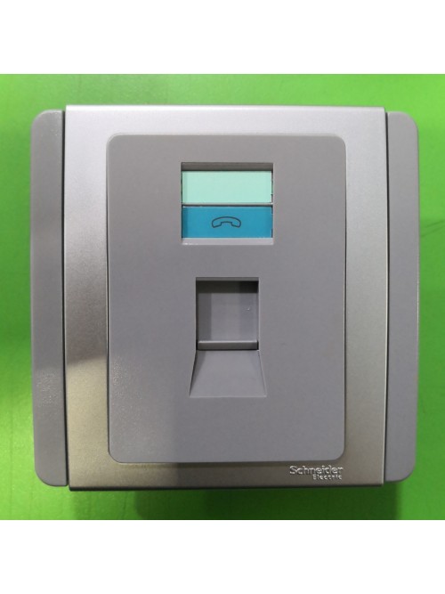 Schneider Neo 1G Tel Socket Outlet-Grey (E3031RJ4_GS)