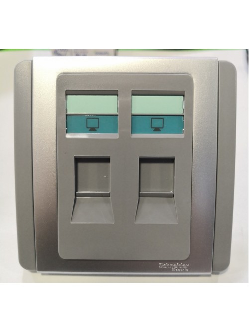 Schneider Neo 2G Cat5E Data Socket -Grey (E3032RJ5E_GS)