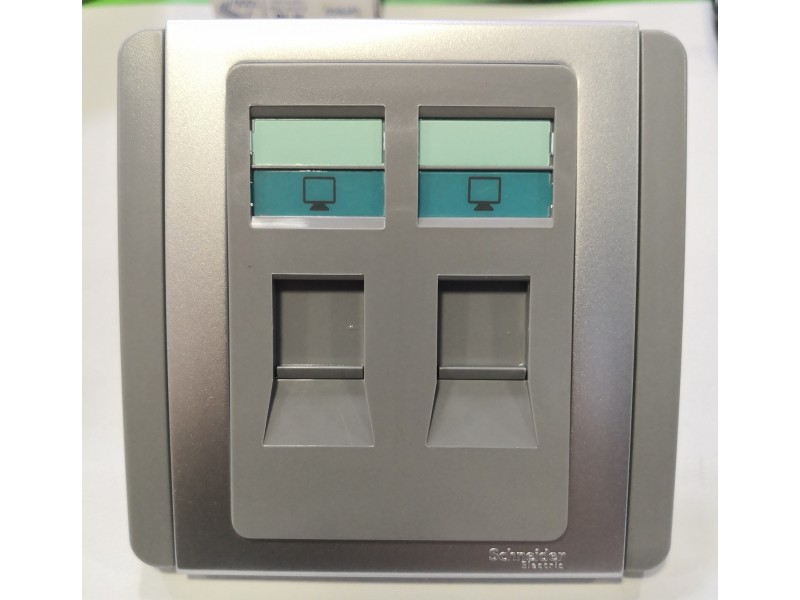 Schneider Neo 2G Cat5E Data Socket -Grey (E3032RJ5E_GS)