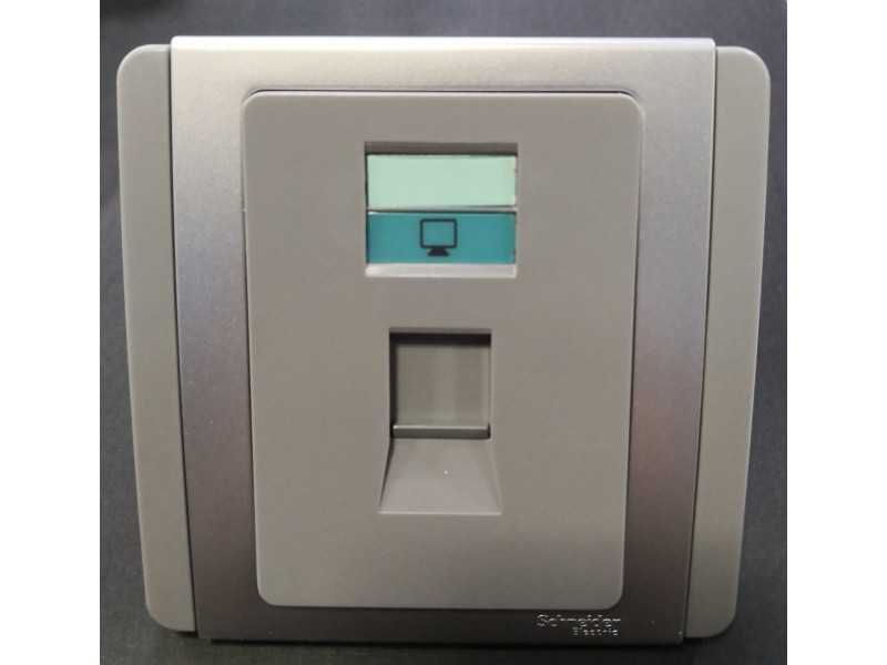 Schneider Neo 1G Cat5E Data Socket -Grey (E3031RJ5E_GS)