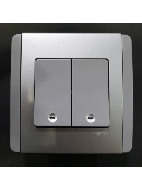 Schneider Neo 2G2W Vertical Switch -Grey (E3032V2_EBGS_G2)