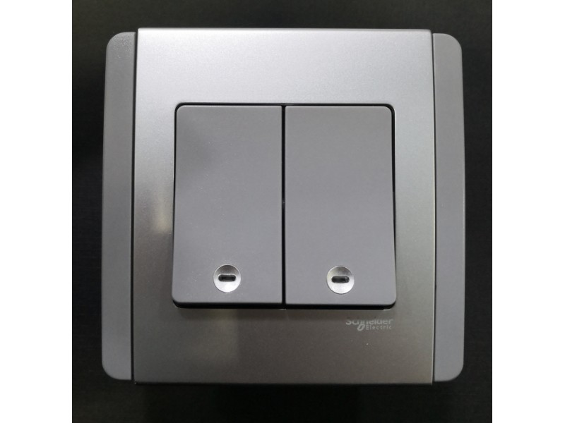 Schneider Neo 2G2W Vertical Switch -Grey (E3032V2_EBGS_G2)