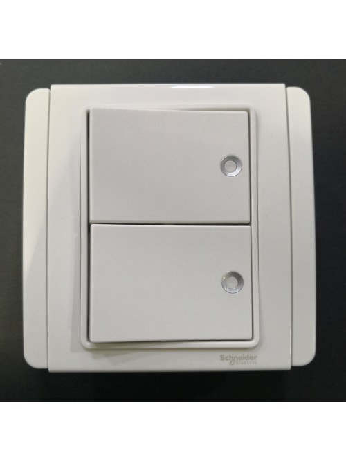 Schneider Neo 2G1W Switch Fluorescent Indicator -White (E3032H1_FWWW)