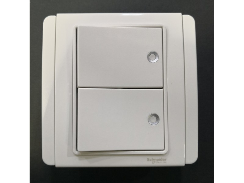 Schneider Neo 2G1W Switch Fluorescent Indicator -White (E3032H1_FWWW) Schneider Neo 2G1W Switch Fluorescent Indicator -White (E3032H1_FWWW)