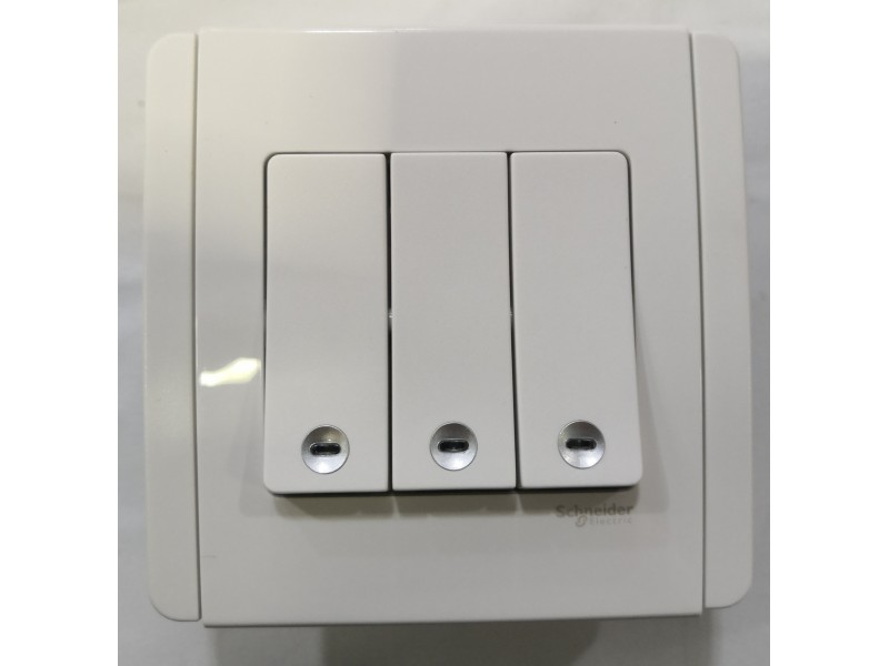 Schneider Neo 3G1W Vertical Switch -White (E3033V2_EWWW)