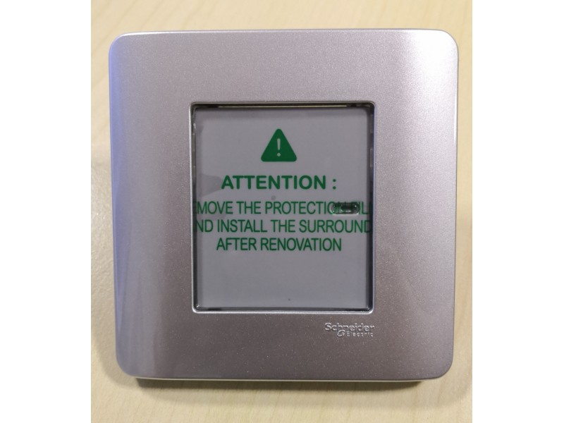 Schneider Zencelo 1G2W Switch -Silver Satin (E8431_2_SA_G2)