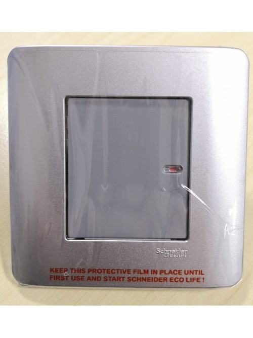 Schneider Zencelo 1G2W Switch -Silver Satin (E8431_1_SA_G2)