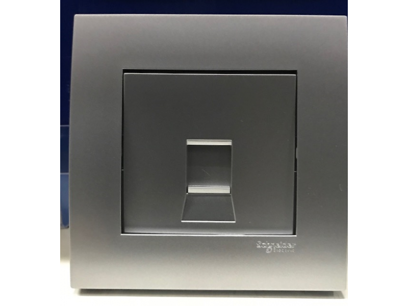 Schneider Vivace KB31RJ5e 1 Gang CAT5e with Shutter Lavender Silver