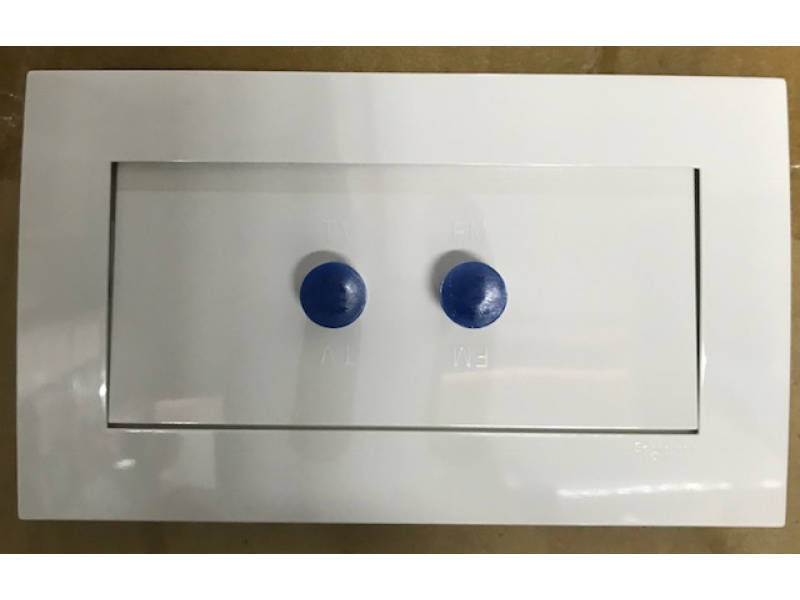 Schneider Vivace KBT30TVFM Twin Gang TV/FM Outlet White