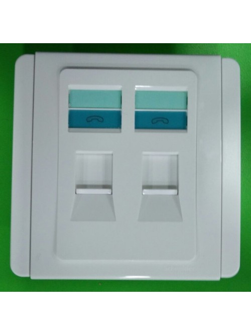 Schneider Neo 2 Gang Telephone Outlet (E3032RJ)