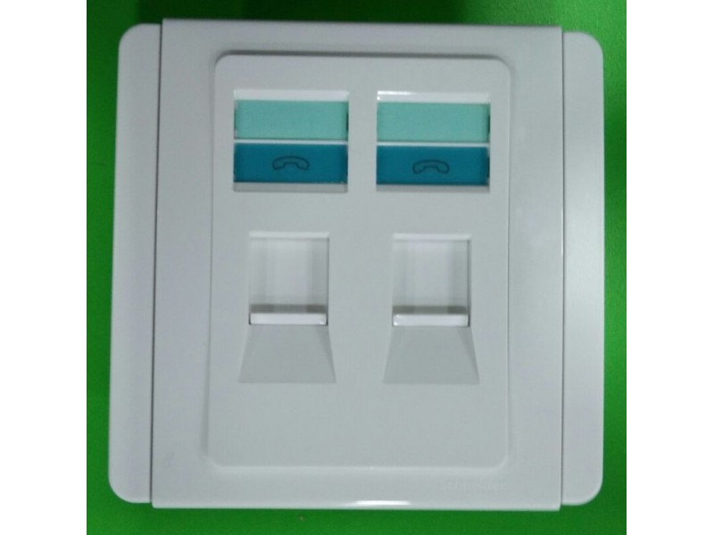 Schneider Neo 2 Gang Telephone Outlet (E3032RJ)