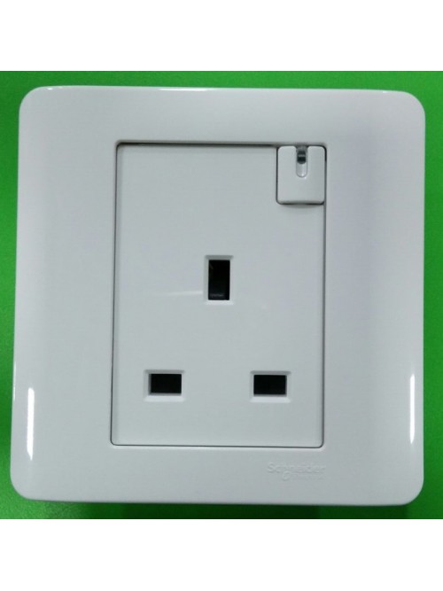 Schneider Zencelo Switched Socket Outlet E8415N White