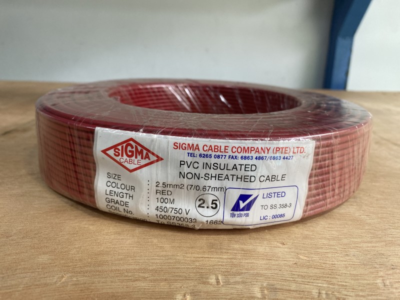 2.5mm Sigma PVC Cable - Red ( 100mtr )