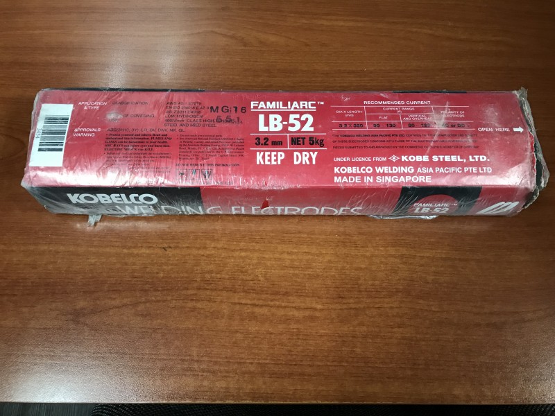 KOBELCO LB-52-3.2mm Welding Electrodes (Net 5kg dia(3.2) x Length(350) 