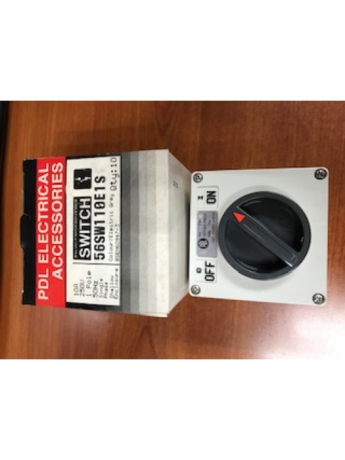 PDL 10A Weatherproof Switch 1 gang 1 way