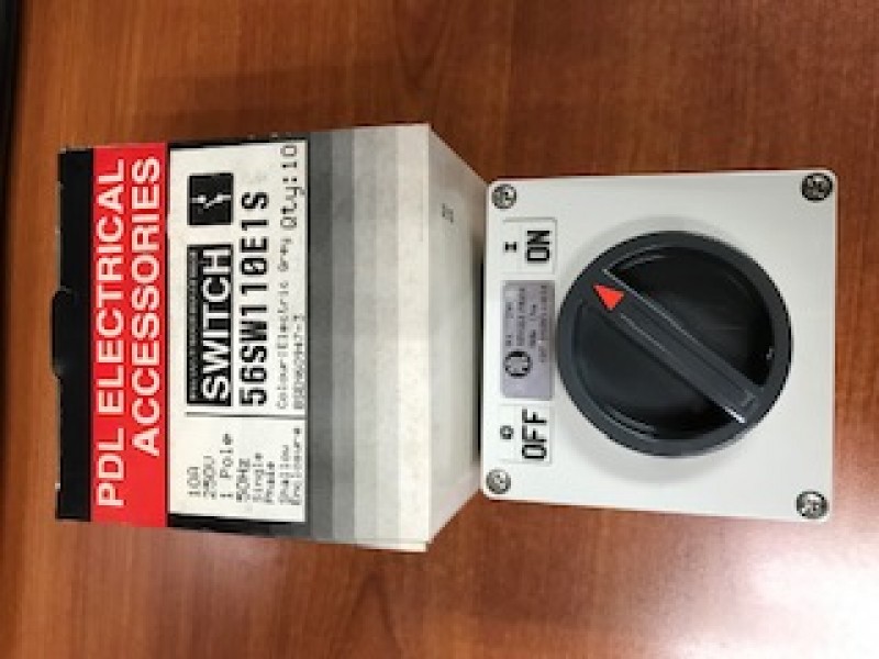 PDL 10A Weatherproof Switch 1 gang 1 way